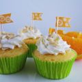 Orangen-Cupcakes mit Mandel-Sahne