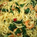Pasta mit Mangold und Scampi...
