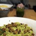 Spaghetti mit Thymian-Mandel-Pesto und[...]