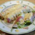 Gratinierte Porree-Schinken-Röllchen