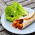 Burrito mit Bohnen-Pilz-Füllung