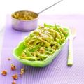 Grüne Nudeln mit Ingwer-Limetten-Pesto