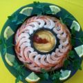 VORSPEISE: Garnelen-Platte mit Dip