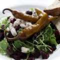 Lauwarmer Rote Bete Salat mit Blauschimmelkäse
