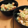 Kürbis-Lauch-Salat mit Joghurtsauce