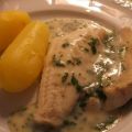 Fisch: Zander gedünstet mit Kräutersoße und[...]