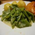 Beilage: Stangenbohnen in Bärlauchbéchamel