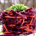 Rotkohl-Salat mit Karotten