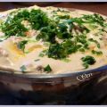 Auberginen-Kebap mit Joghurt und Brot Патладжан[...]