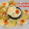 Ei auf Spinat-Kartoffelboden und Sahne-Spiegel[...]