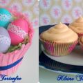 Buntes Osternest und Aprikosen Cupcakes