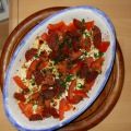 Chorizo-Schafskäse-Tomaten-Gratin