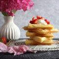{Kaffeezeit am Sonntag}  Waffeln mit Erdbeeren