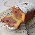Gâteau marbré citron framboise