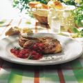 Kalbskoteletts mit Tomaten-Aprikosen-Chutney