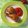Hähnchenkeulen mit Ajvar