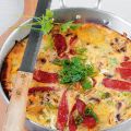 Ofentortilla mit Kartoffeln und Pilzen