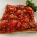 Hackfleisch-Pizza