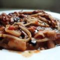 Pfannengericht: Tomaten-Pilzpfanne mit Pasta