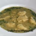 Grünkernsuppe mit Butterschwämmle