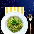 Sommerliches Erbsen-Basilikum-Risotto