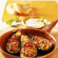 Gefüllte Aubergine mit Reis