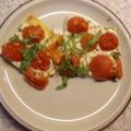 Flammkuchen mit Tomaten und Rucola