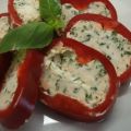 Gemüse: Paprika mit Frischkäse