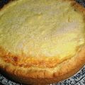 Milchreis-Kuchen mit Schmand und Marzipan