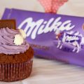 Violette Milka-Cupcakes