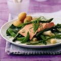 Sommerlachs und grüner Spargel