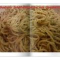 Nudeln: Schafskäsepesto mit Spaghetti