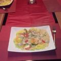 Paprika-Champignons-Puten Pfanne