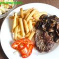 Rind/Schwein:    HÜFTSTEAK mit Champignon