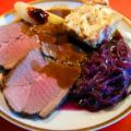 Rehbockkeule gebeizt ( Buttermilch+Rotwein )