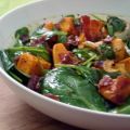 Süßkartoffel-Spinatsalat