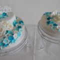 Hochzeitstorten in weiß und türkis  -  Teil 2