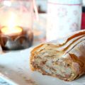 Birnen-Nuss Strudel mit Vanilleschaum-Soße
