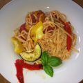 Spaghetti mit gegrilltem Gemüse