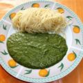 Vegetarisch:Spaghetti mit Spinat-Gorgonzolasosse