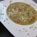 Graupensuppe mit Knochen, Rind und Kalbfleisch