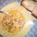 Käse-Suppe mit Lauch und Hack