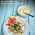 Sommerrollen mit Wassermelone und Tofu