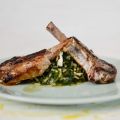 Lammchops mit Spinatreis
