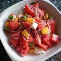 Salat: Wassermelonensalat mit Schafkäse