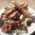 Gemischter Salat mit Yufka-Röllchen