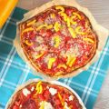 Zucchiniboden-Pizza
