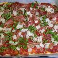 Pizza Rucola mit Parmaschinken