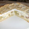 Rhabarberkuchen mit Vanillepudding