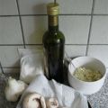 Rucola mit gefüllten Champignons
